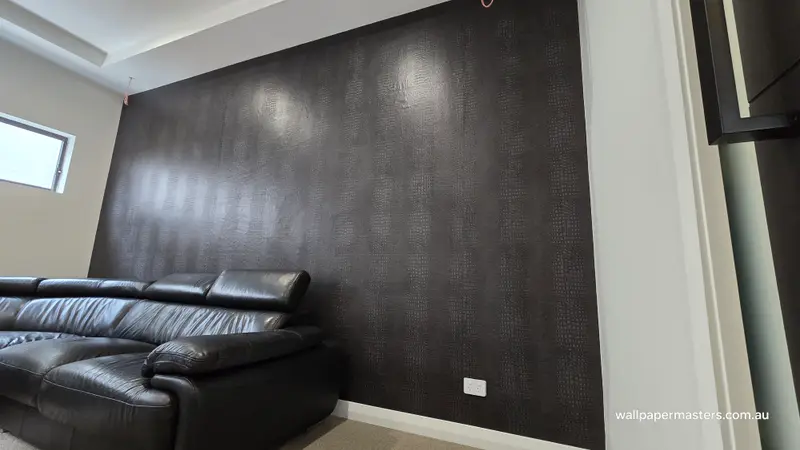 TV Back Wallpaper Installation