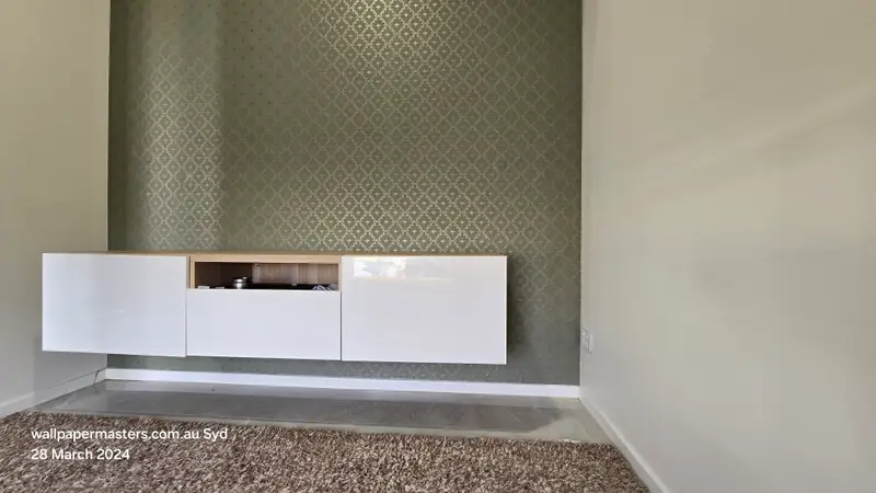 Prayer Room Wallpaper Installation