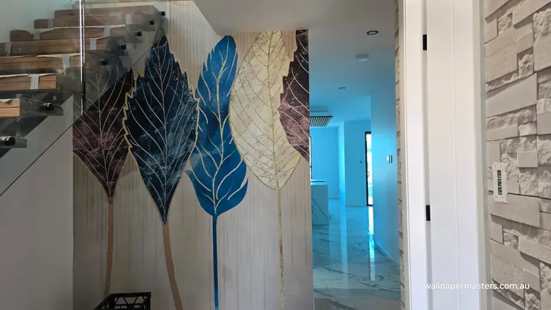 Staircase Wallpaper Installation