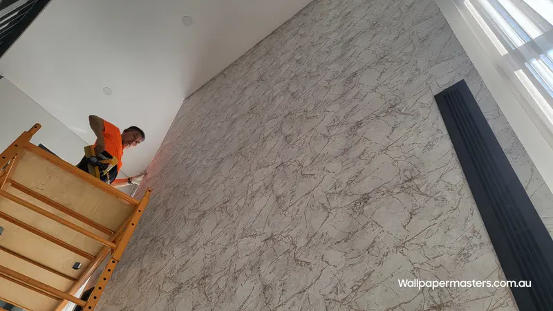 Fireplace Wallpaper Installation