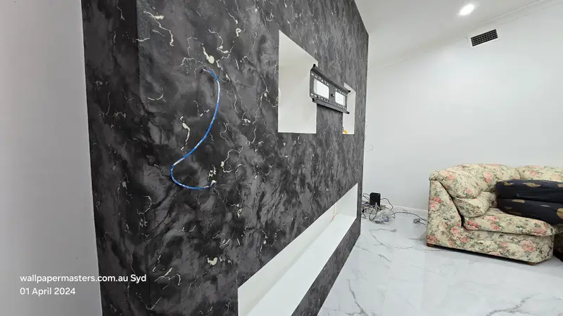 Fireplace Wallpaper Installation