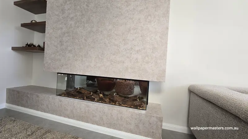 Fireplace Wallpaper Installation