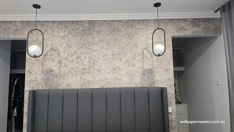 Bedroom Wallpaper Installation