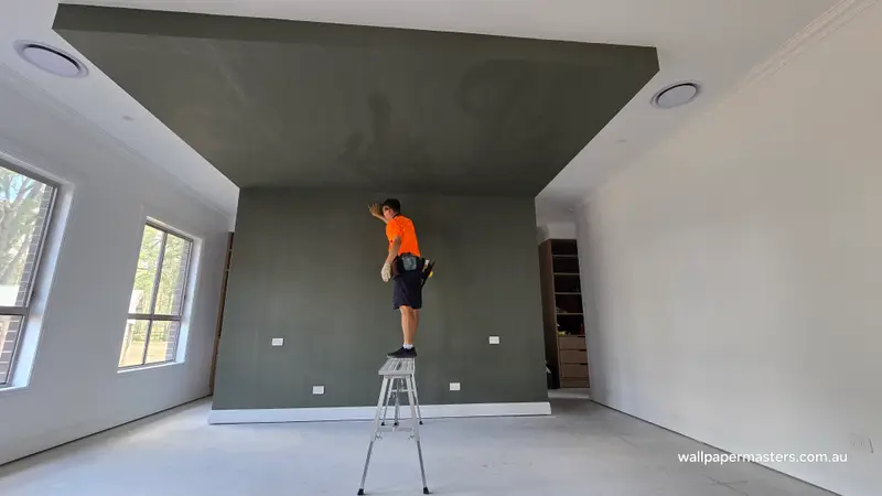 Ceiling Wallpaper Installation