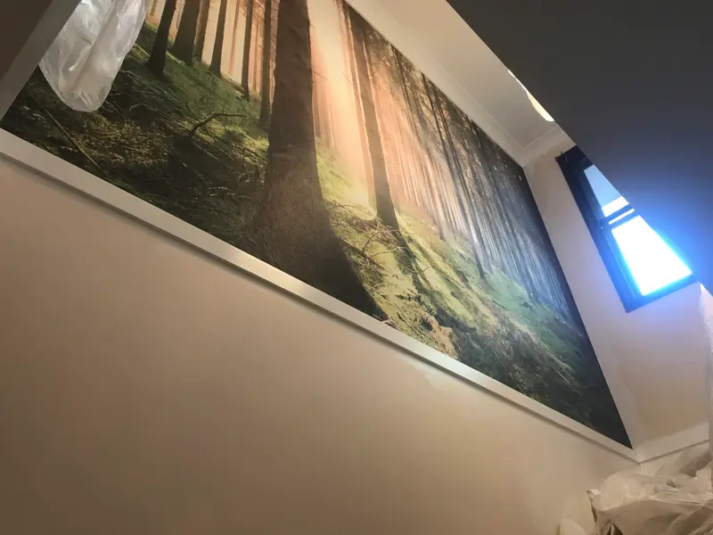 Custom mural Wallpaper Installation