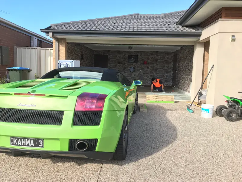 Garage Wallpaper Installation