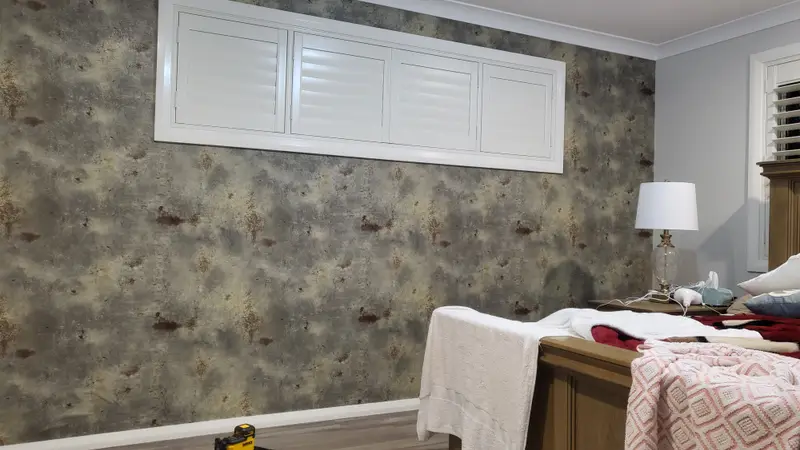 Bedroom Wallpaper Installation