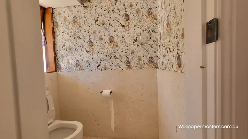 Toilet Wallpaper Installation