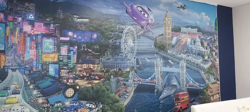 Custom mural Wallpaper Installation