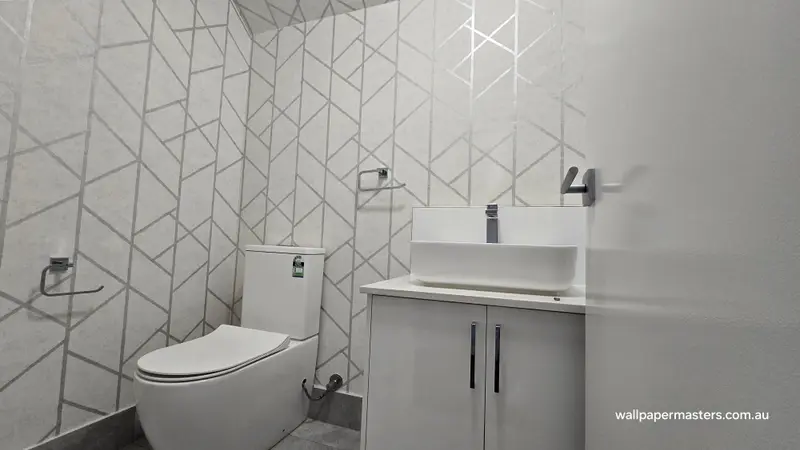 Toilet Wallpaper Installation