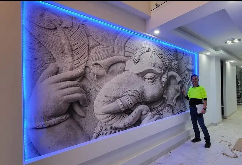 Custom mural Wallpaper Installation