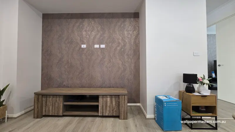 TV Back Wallpaper Installation