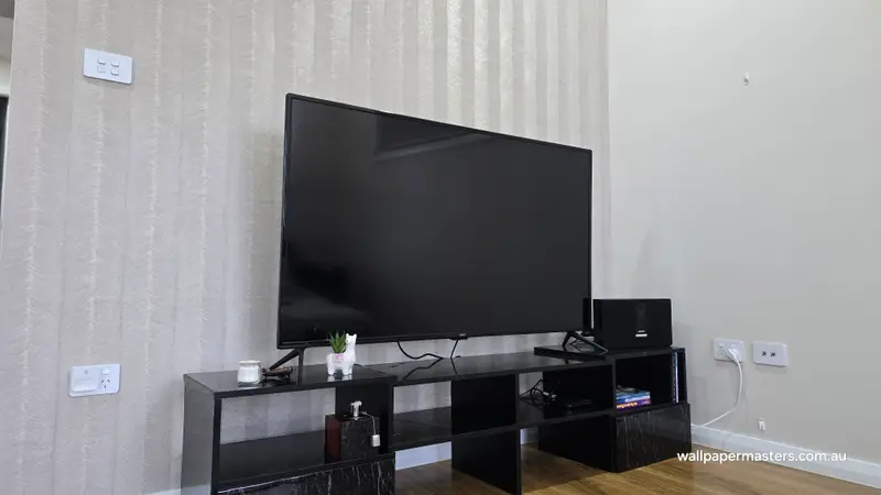 TV Back Wallpaper Installation
