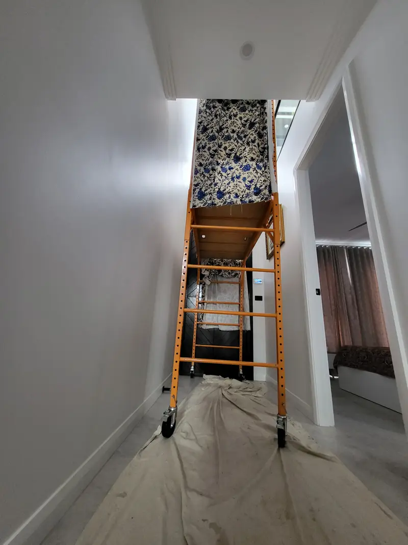 Staircase Wallpaper Installation