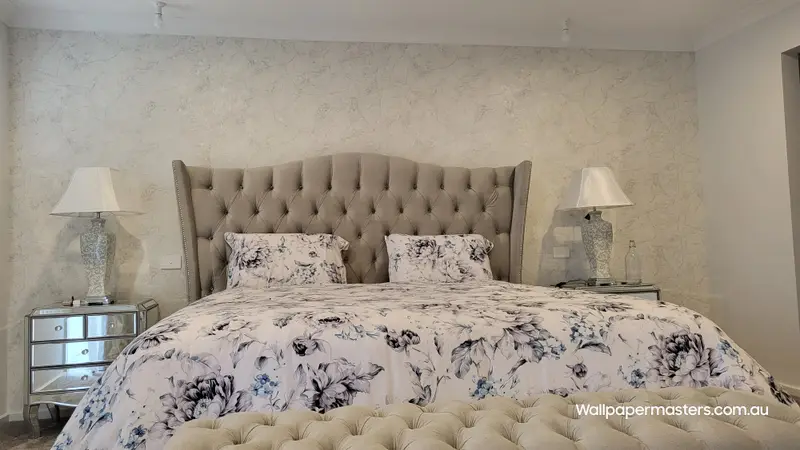 Bedroom Wallpaper Installation