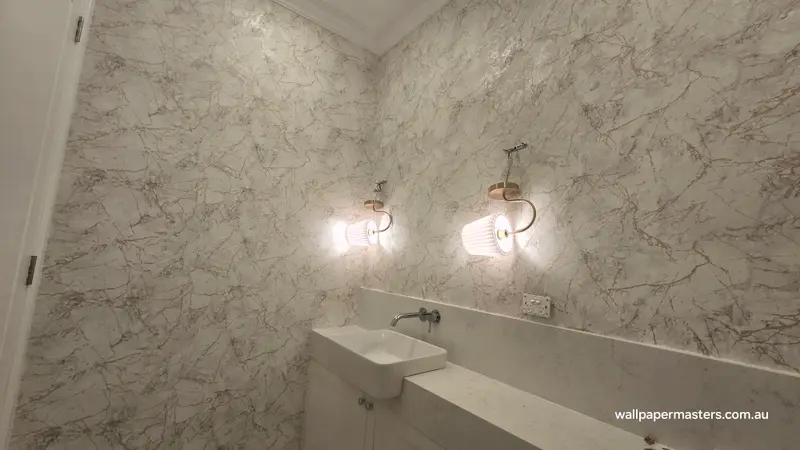 Toilet Wallpaper Installation