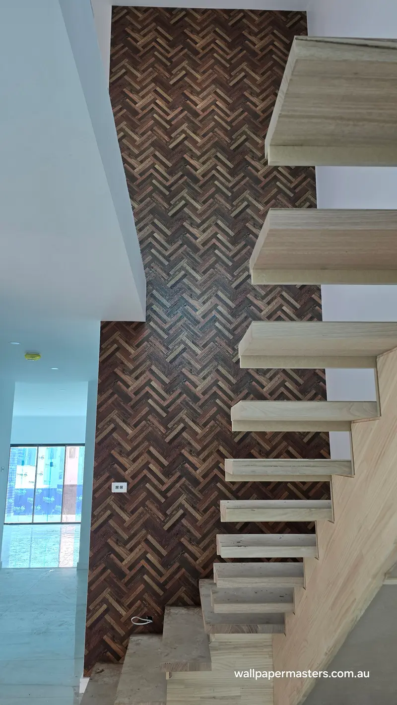 Staircase Wallpaper Installation