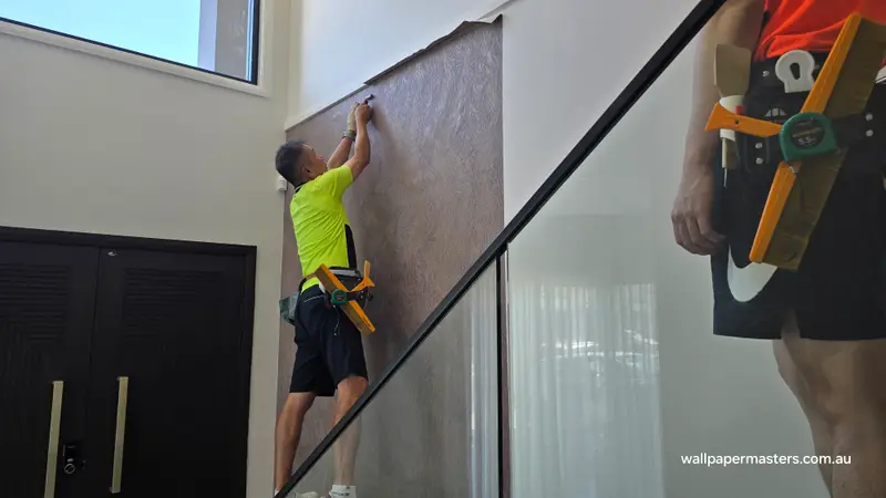 Staircase Wallpaper Installation