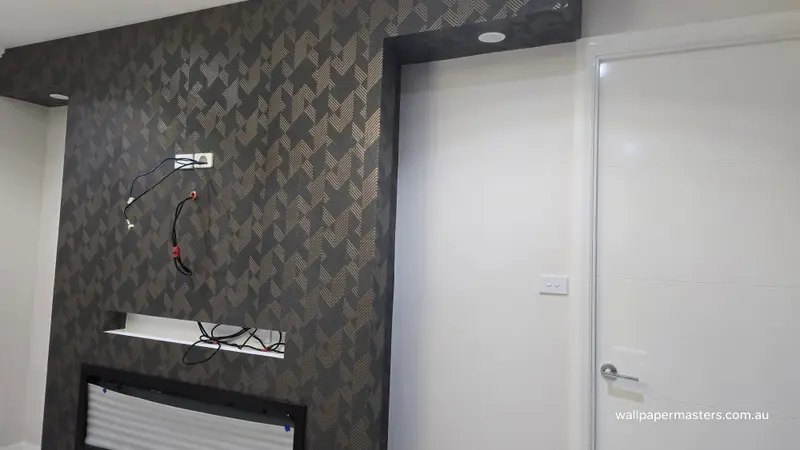 Fireplace Wallpaper Installation