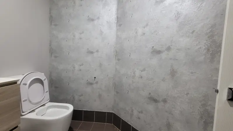 Toilet Wallpaper Installation
