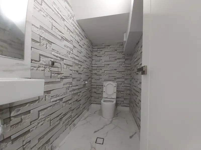 Toilet Wallpaper Installation