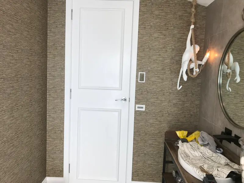 Toilet Wallpaper Installation