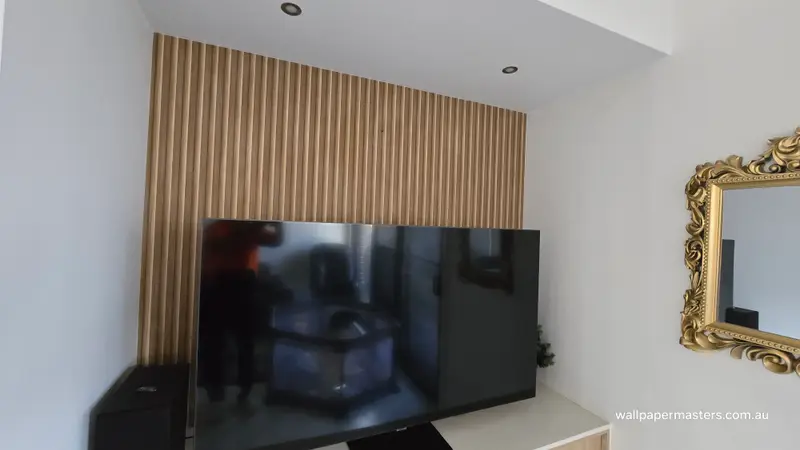 TV Back Wallpaper Installation