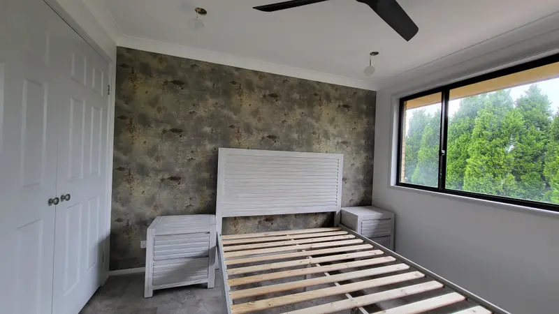 Bedroom Wallpaper Installation