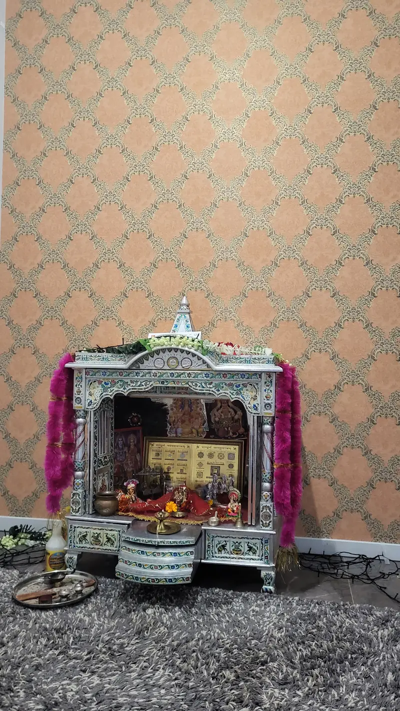 Prayer Room Wallpaper Installation