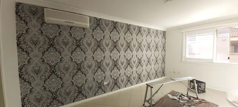 Bedroom Wallpaper Installation