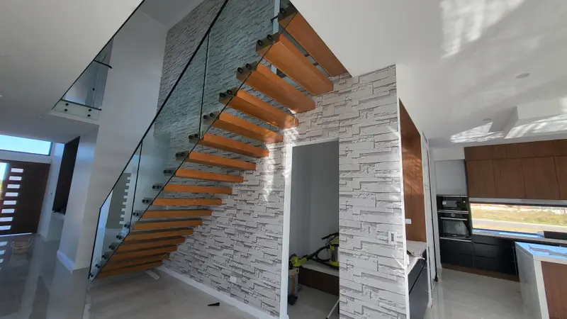 Staircase Wallpaper Installation