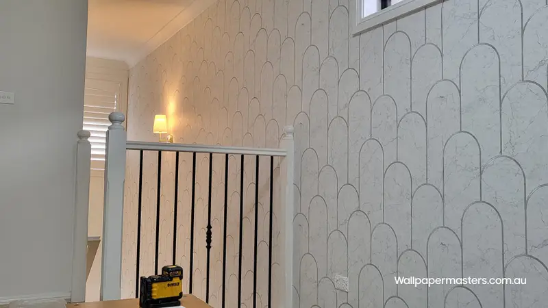 Staircase Wallpaper Installation