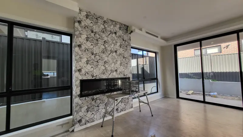 Fireplace Wallpaper Installation