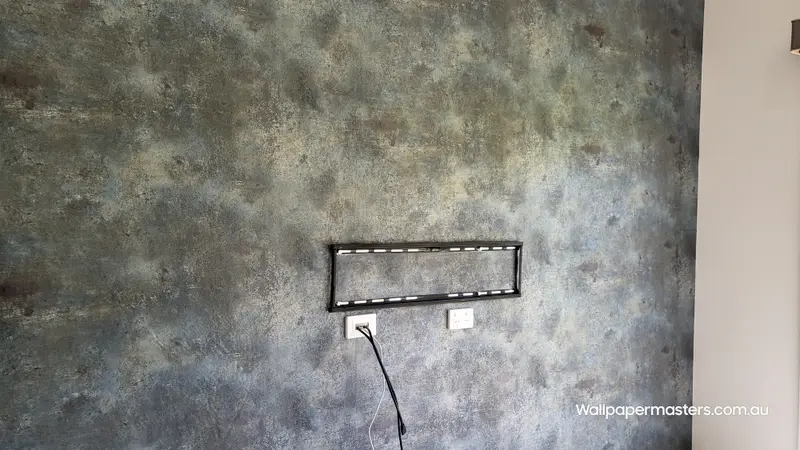 TV Back Wallpaper Installation