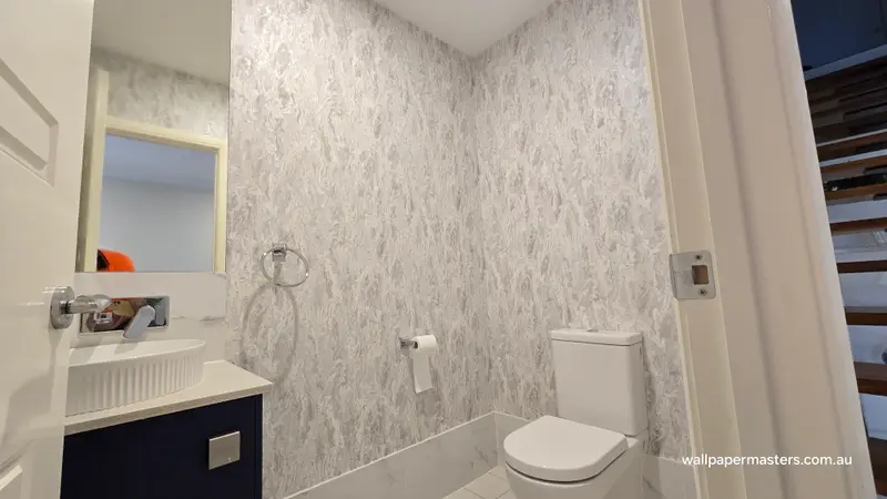 Toilet Wallpaper Installation