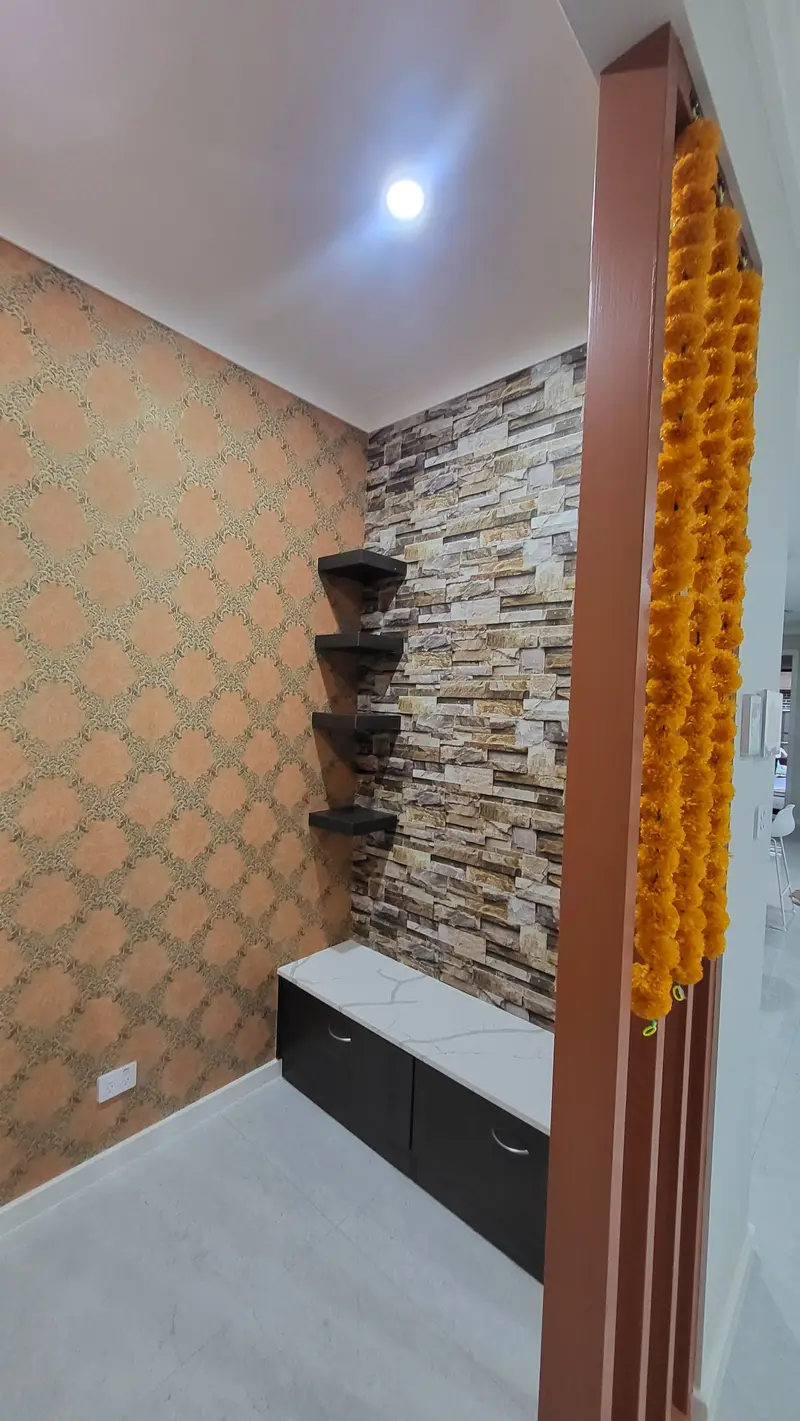 Prayer Room Wallpaper Installation