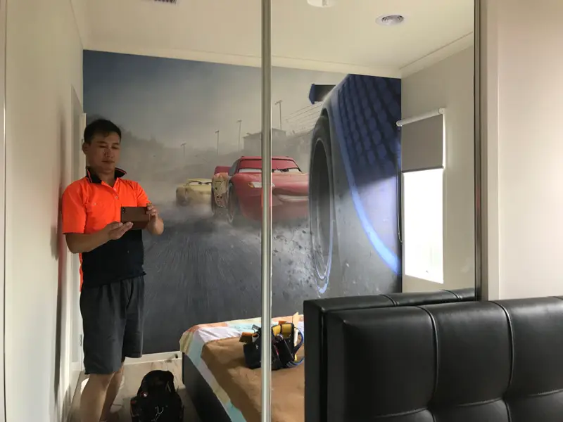 Custom mural Wallpaper Installation