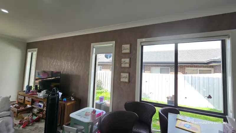 TV Back Wallpaper Installation