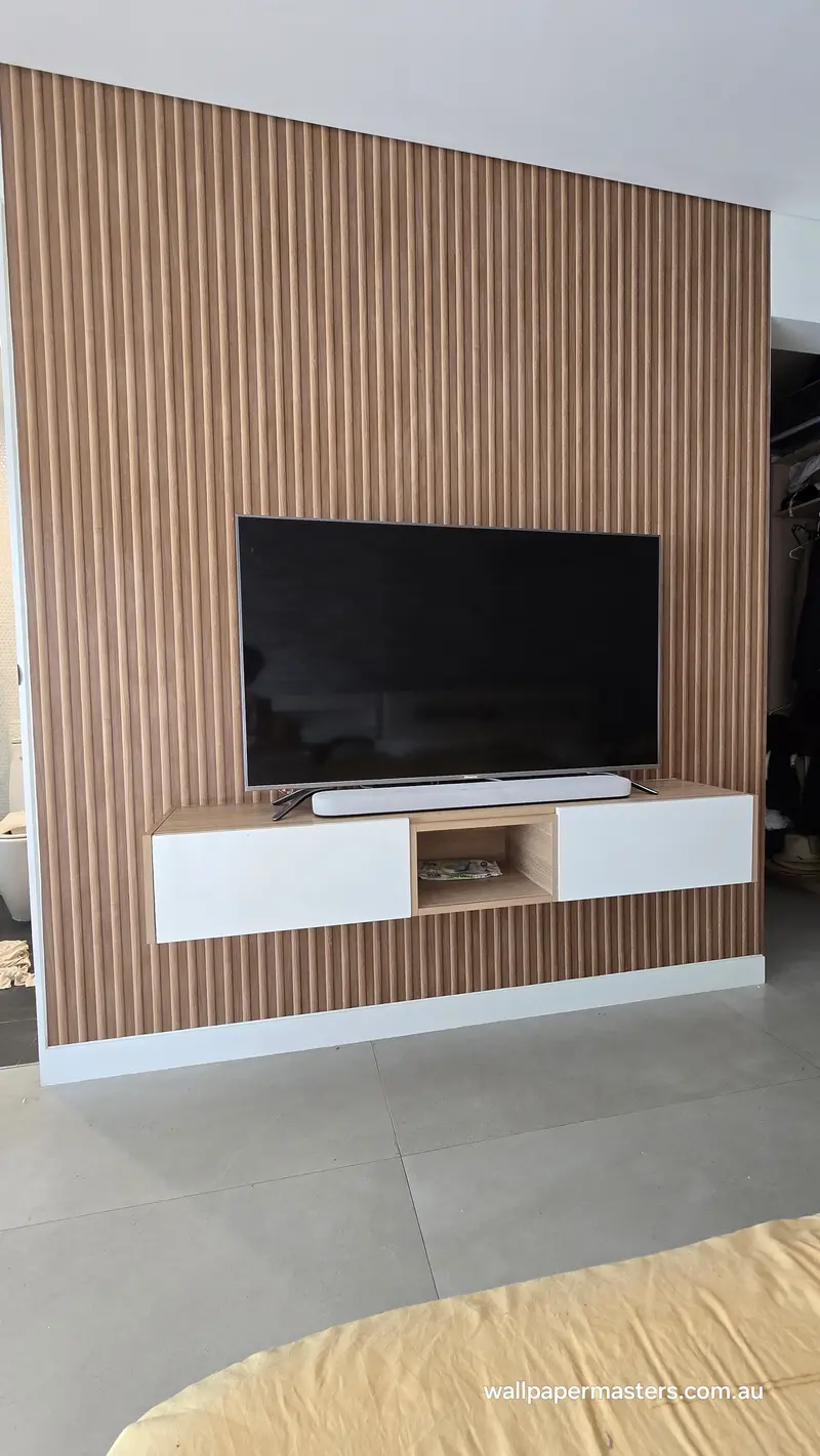 TV Back Wallpaper Installation