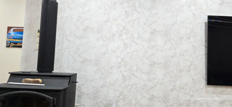 Fireplace Wallpaper Installation