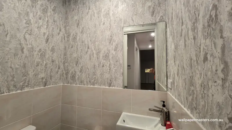 Toilet Wallpaper Installation