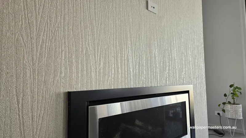 Fireplace Wallpaper Installation