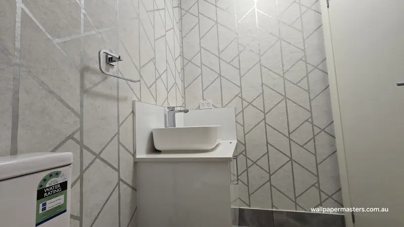 Toilet Wallpaper Installation