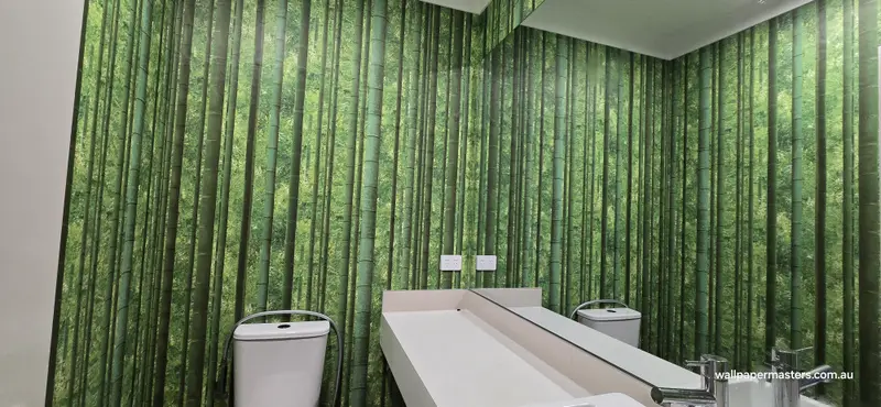 Toilet Wallpaper Installation