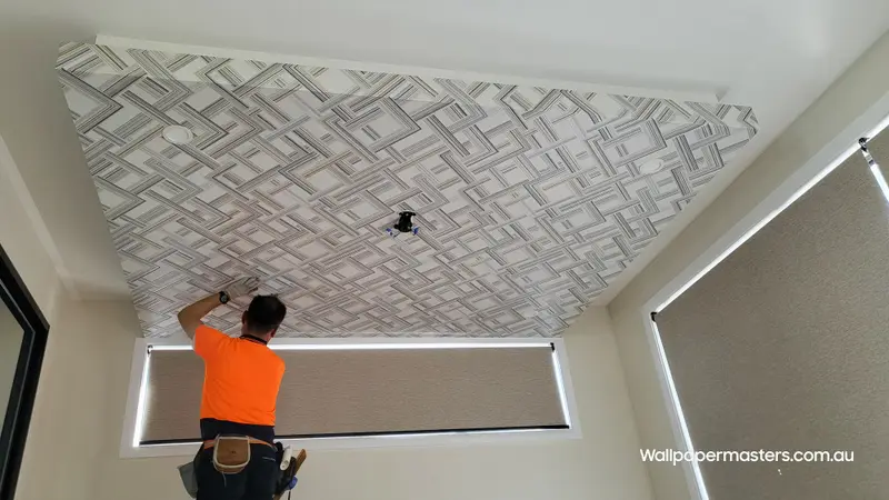 Ceiling Wallpaper Installation