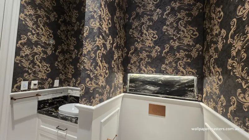 Toilet Wallpaper Installation