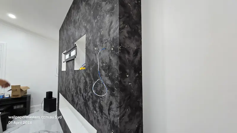 Fireplace Wallpaper Installation