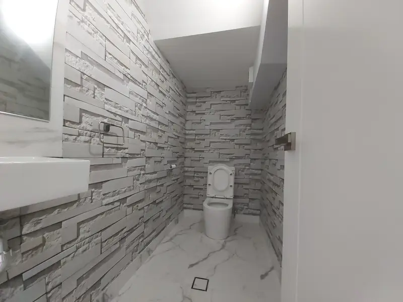 Toilet Wallpaper Installation