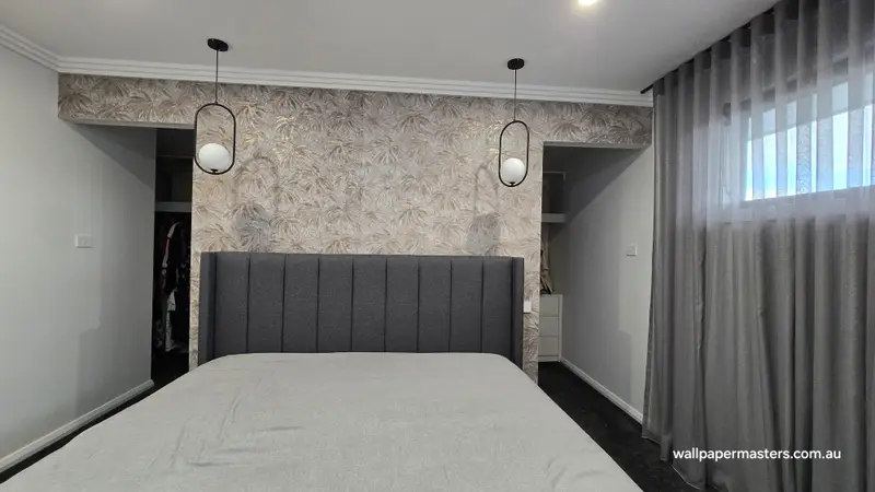 Bedroom Wallpaper Installation