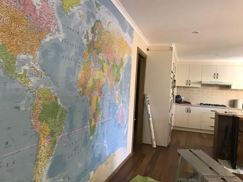 Custom mural Wallpaper Installation